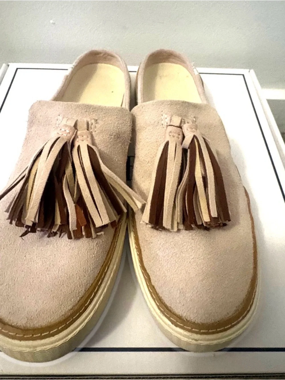Toms Blush Suede Tassel Slip-On Loafers